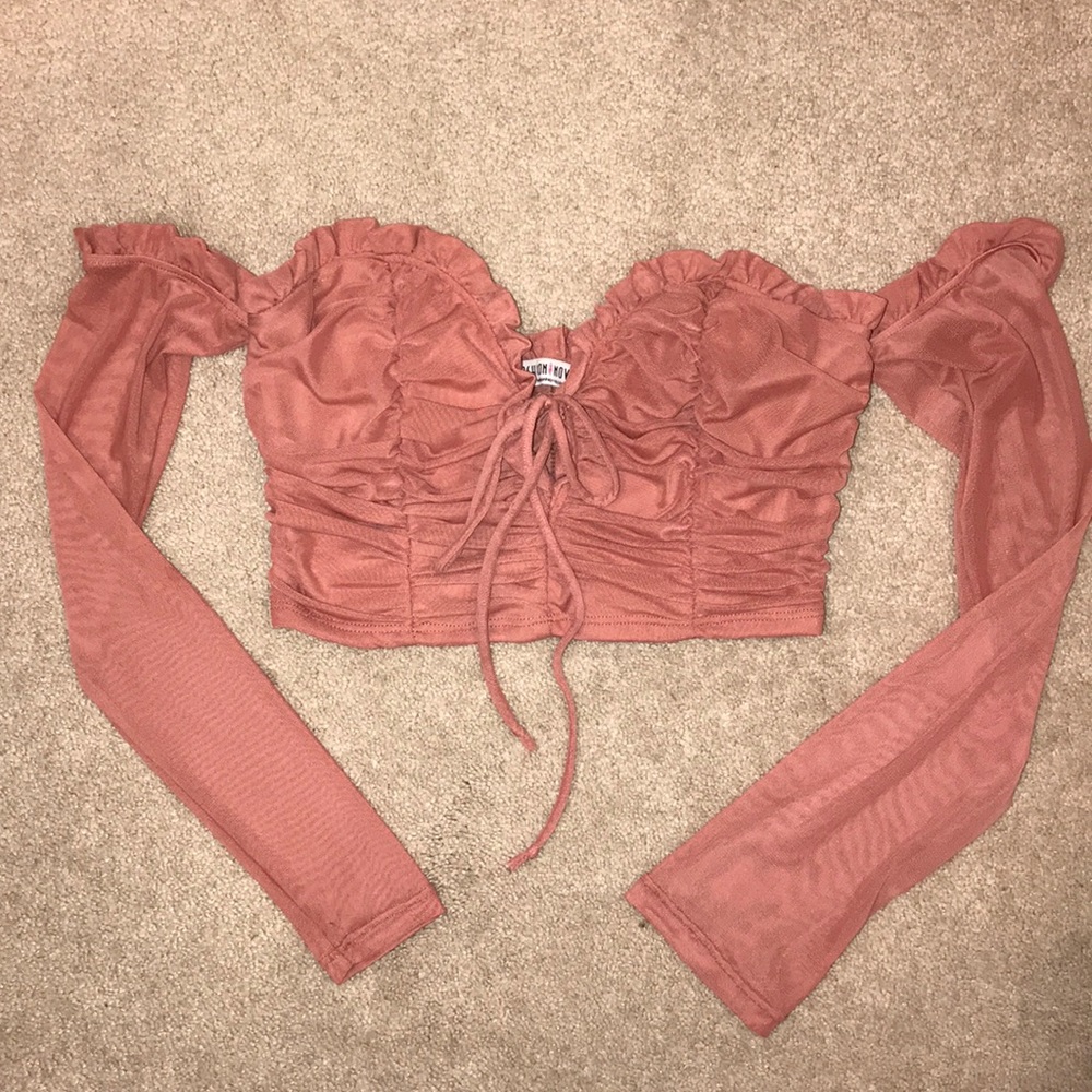 Dusty pink crop top